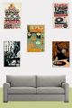 Set of 5-Hip Hop Old School Rap Aesthetic Music Posters Room Posters Vinyl Paper Music Vintage Posters Home Room Art Painting Wall Poster. 