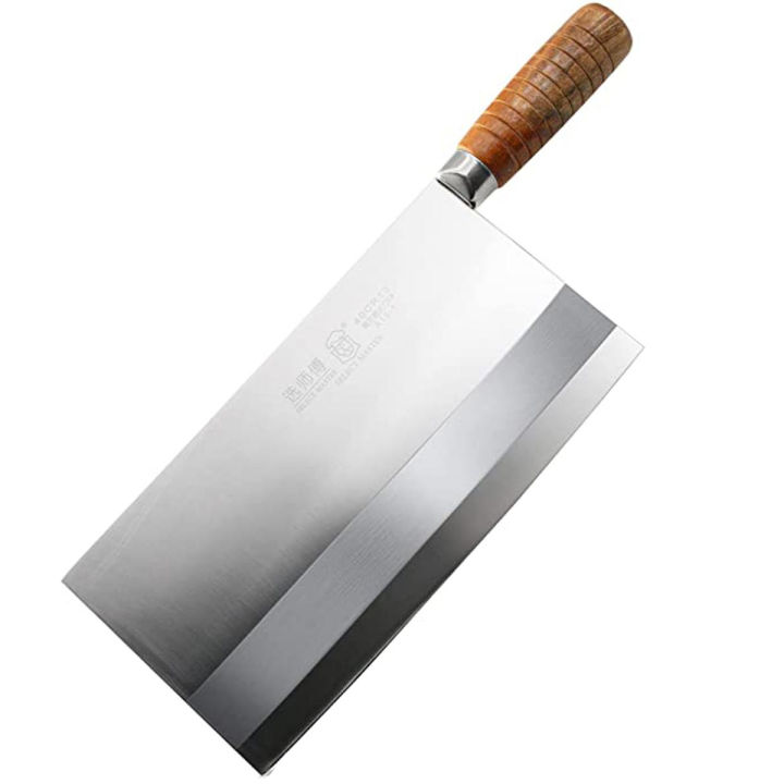 Huge Chinese Cheff Knife Kitchen Cleaver 9" Professional Knife Super Wide Stainless Steel Blade for Home & Restaurant Butcher Bone Meat Cutting Knife Stainless Steel Cleaver Knife Meat Cutting Bones Cutting Machine