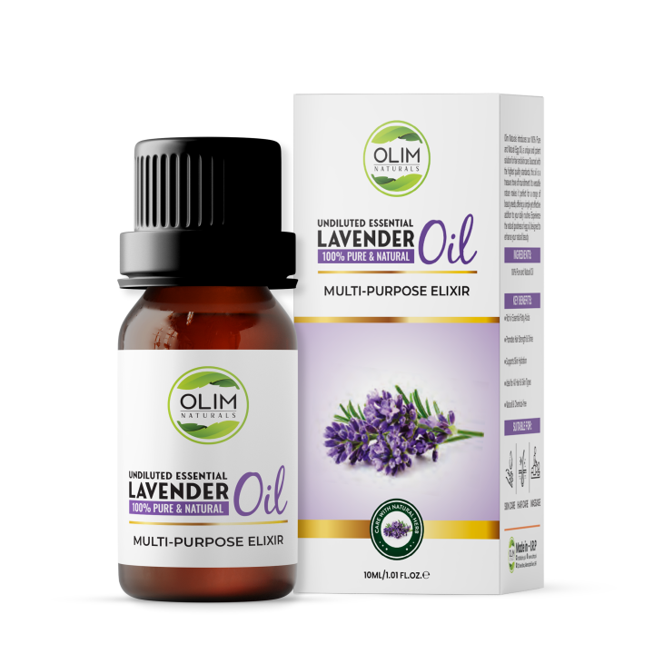 Olim Naturals - Lavender Essential Oil Pure Â - Undiluted Skin Care Massage Aromatherapy Hair
