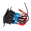 3 Gang Switch Board, Light Weight PP DC12V 24V IP65 3 Gang Switch Panel for Boat for Car. 