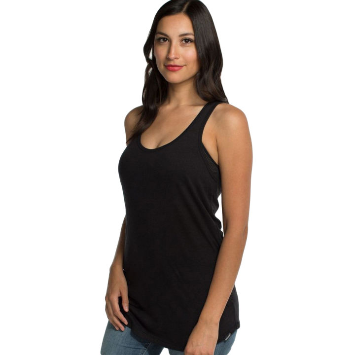 Long black tank top best sale