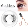 Quantum Magnetic Eyelash Soft Magnetic Lashes Natural Lazy Eyelashes With Clips Green Hand. 