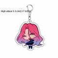 Popular Anime Double Sided Acrylic Alien Stage Keychain DIY Accessories Car Keyring Backpack Charm Anime Fans. 
