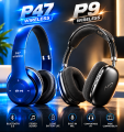 Wireless Headphones, P47 Bluetooth Foldable Headset with Microphone Support FM Radio TF for PC TV Smart Phones & Tablets Etc. 