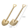 1/4Pcs Stainless Steel Spade Spoon Creative Retro Dessert Watermelon Spoon Tip And Square Shovel Ice Cream Tip Spoon. 