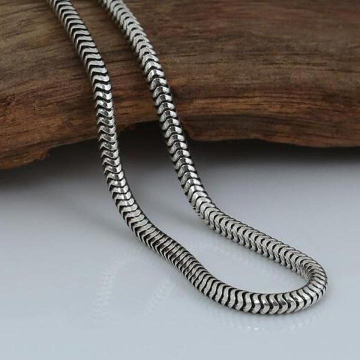 Silver Pure Stainless steel Round Snake Chain for Men / Boys Neck Chain