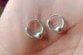 Pure Silver(Chandi) Plain Bali Earrings Baby Girls And Women With One Ball. 