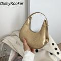 DishyKooker Shoulder Bags For Women Solid Color Trendy Simple Cute Tote Handbag With Zipper Closure. 