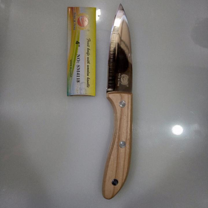Kitchen Knife Stainless Steel Fruit Knife All purpose knife with Wood Handle