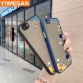 YIWESAN For Iphone 6 Plus Iphone 6s Plus Case Cartoon Cute Space Astronaut Thin Edge Frosted Transparent Hard Cases Shockproof Casing Full Cover Protect Case. 