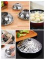 Vegetable Steamer Basket Premium Stainless Steel - Folding Collapsible Rust-Free for Easy Storage and Stay Fresh-Adjustable To Different Pots & Pans (SMALL). 