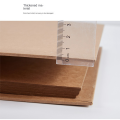 2Pcs A5 Refillable Ring Binder, A5 Kraft Paper Binder Tray with 2 Rings to Add Loose Sheets. 