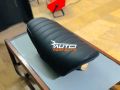 Bike Suzuki Gs150 Foam Padded Leather Seat Cover for long tour comfort & 12mm foam. 