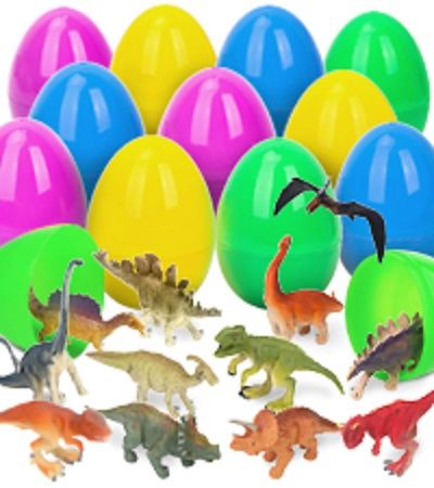 10 Pcs Filled Easter Eggs And Dinosaur Prefilled TOY FOR KIDS