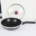 SK Non Stick Marble Coated Forged Deep Frypan with Glass Lid - Black. 