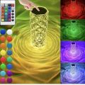 Crystal Lamp Rose Light Diamond Lamp 16 Colors Changing with Remote Control - Room Decoration. 