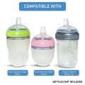 2Pcs Sippy Spout Nipples For Comotomo Baby Bottle And For Mason Baby Bottle Easy To Clean Spill-Proof, 7CM Diameter. 