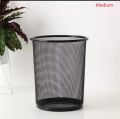 Black Net Metal Waste Paper Basket (Medium). 