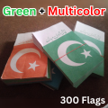 Pakistani Paper Flag Jhandian for 14 August - 300 Hanging Flag Banner for Independence Day Home Decor. 