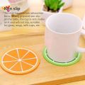 Fruit Shape Tea Coater Placemat Cup Mat Pads Coffee Mug Drink Coasters Fruit Shapes Coaster Tableware Placemat Coffee Pads Silicone Drink Holder Mat Multicolor. 