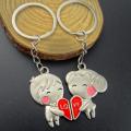 2pcs Couple Key Chain Ring Set-I LOVE YOU with Red Heart Keychains Set for Boyfriend Girlfriend and Best Friends,Valentine's Day Birthday Gifts Graduation Gifts-Love Heart Key Locks Lover Gift. 