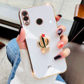 For Huawei P20 Lite Cover Fashion Rhinestone 3D Cactus Shiny Plating Square Bumper Phone Case Soft Silicone Shockproof Protective Back Cover. 