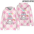 HZ Sanrio Melody Hoodie Long Sleeve Top Anime Cosplay 3D Sweatshirt Pullover Cartoon MY MELODY Hoody Casual Loose Oversize ZH. 