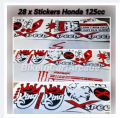 28 Sticker Honda 125cc/CD70cc Sticker Kit Vinyl High Quality Universal Kit With Proper Size For Motorcycle Car Waterproof Heatproof New Designs. 