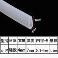 1 Meter U Channel silicone rubber shower door glass sealing strip edge trim glazing weatherstrip edge guard. 
