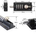 Password Lock Black Bolt Metal Door Latch Anti-Theft Safety Combination Digit Padlock Outdoor Home Wood Gate Hardware. 