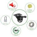 1.5" Swivel Caster Wheels with Safety Dual Locking and Polyvinyl Chloride No Noise Wheels,Heavy Duty - 330 Lbs Total Capacity for Set of 4 (2 with Brakes). 