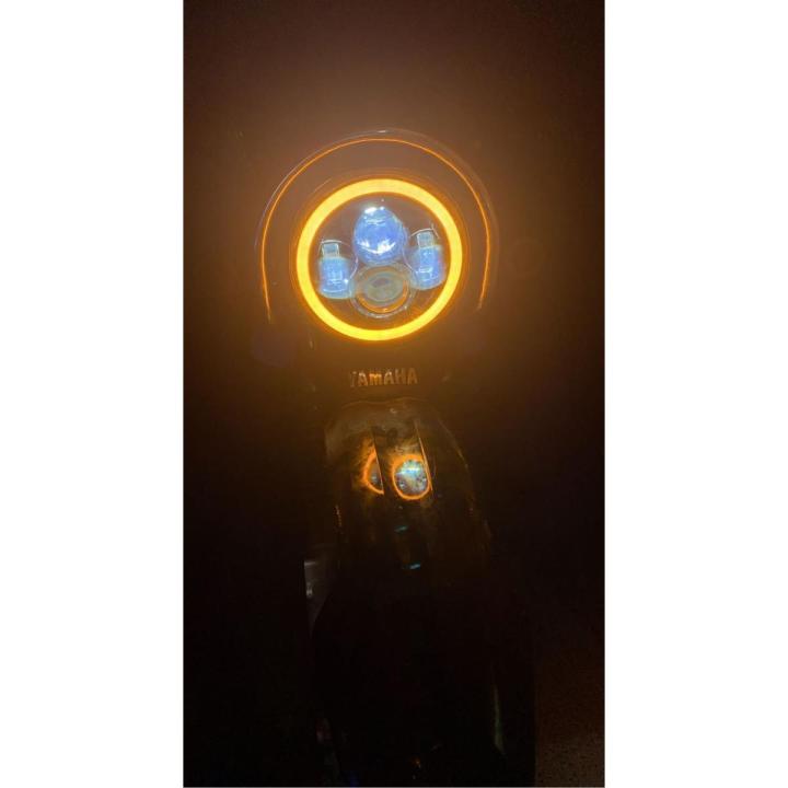 Round LED Beam For YBR G 7 inch Jeep Headlight Bike LED 7 Inch Headlight Beam With Dual Color DRL Ring