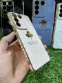 Vivo V27e Back Cover Luxury 6D Plating Soft Case Camera Lens Protection Square Frame Silicone Glossy Shockproof Mobile Phone Cases- Vivo V27e Girls & Boys Back Cover. 