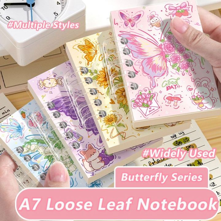New A7 Pocket Notebook 80Sheets Loose-leaf Mini Notebook Square Horizontal Line Inner Page Diary Book Student