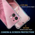 Oppo A6 Pro 5G Back Cover Transparent Back Cover with Corner Bumper Protection – Clear Soft Silicone Case. 