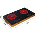 Silver Crest Double Burner Electric Stove model SC-703 7000W – Infrared Ceramic Hot Plate, Induction Cooker with Touch Controls, Reliable Temperature Regulation, Smart and Energy-Efficient Cooking, Safe and Easy to Maintain (BLACK). 