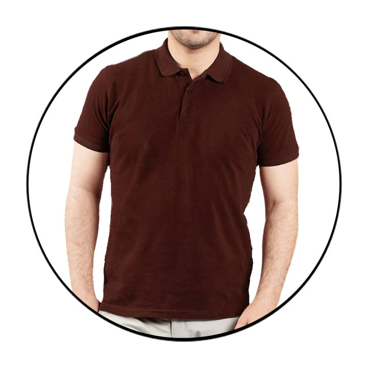 Basic%20Dark%20Brown%20Polo%20T-Shirts%20for%20Men%20-%20Short%20Sleeve%20Collar%20T-Shirts%20-%20High-Quality%20Plain%20Tees%20-%20Image%203