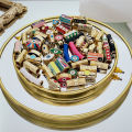 DIY charm Evil Eye beads Tube Metal Brass Based Spacor beads Bead knotting supplies men Women bead Jewelry Making. 