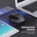VicTsing Wireless Mouse Multi-Device, Rechargeable Bluetooth Mouse Comfortable Ergonomic with USB Receiver and Thumb Wheel, Built-in Rechargeable Battery for Laptop, Mác, PC and Windows etc.. 