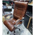 officer chair executive chair brown leather chair. 