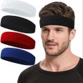 1Pcs Mans Sports Cotton Absorbing Sweat Headbands Non-Slip Stretch Yoga Sweatbands for Women Girls Workout, Athletic Towel Headband Gym Exercise Moisture Wicking Hairband for Boys Running Basketball. 