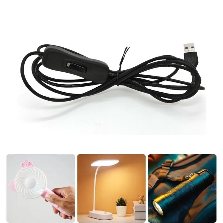 LED Strip USB Connector Cable Extension 2 pin Power Supply Wire on/off ...
