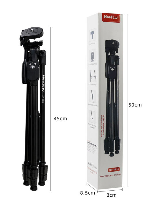 NeePho%20NP-8810%20Professional%20Tripod%20Stand%20for%20Mobile%20Phones%20%E2%80%93%20150cm%20(59%E2%80%9D)%20Adjustable%20Height,%203-Way%20Pan%20Head,%20Universal%20Phone%20Holder%20&%20Carry%20Bag%20-%20Image%203