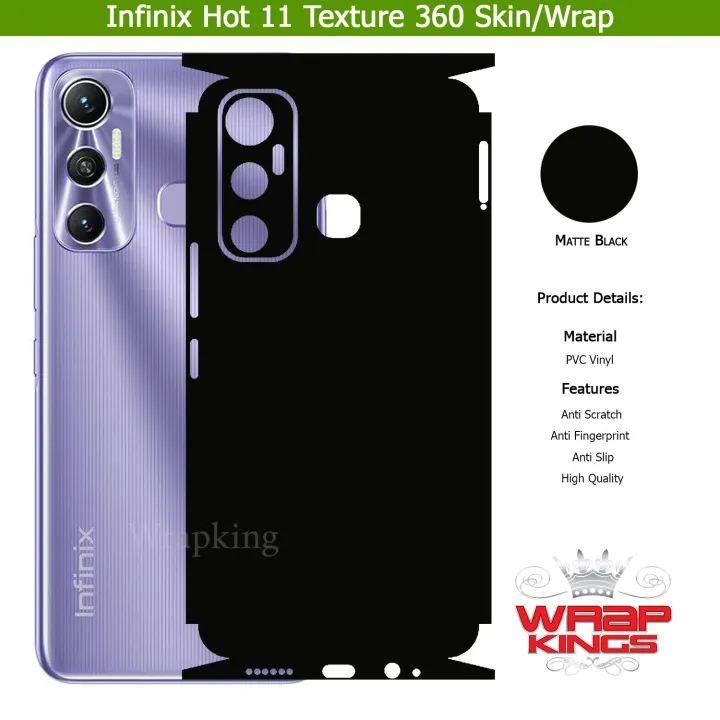 Infinix%20Hot%2011%20Skin/Wrap%20360%20Protection%20Sheet/%20Carbon%20fiber/%20Matte/%20Transparent/%20Lamination%20Back%20And%20Sides%20Included%20Camera%20Skin%20-%20Image%204