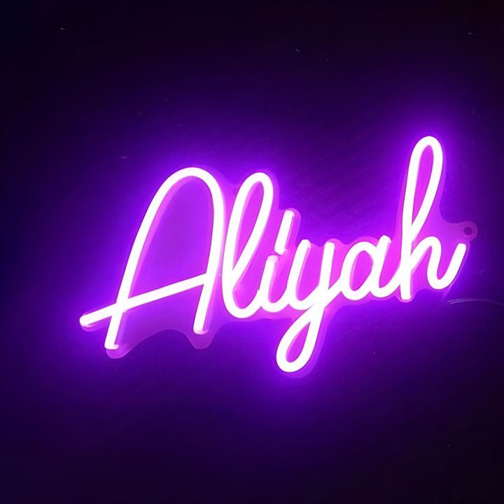 "Custom Name Neon Light Sign Personalized LED Wall Décor for Room