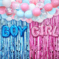 15 Pcs Baby Announcement Mega Balloons Pack For Party Decoration Its A Boy & Its A Girl Gender Reveal Balloon Set For Party Decor Baby Boy & Girl Foil Feeder & Feet Balloons With Solid Confetti Latex Balloons Letter Foil Ballon For Baby Shower & Born Day. 