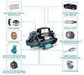 LEO APM-60 , 600 WATT / 0.8 HP CLEAN WATER PERIPHERAL / VORTEX PUMP, 180V~220V SINGLE PHASE, EURPEON STANDARD. 