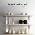 2 Pcs Stainless Steel Heavy Duty Shelf Brackets,Shelf Support Corner Brace Joint Right Angle Bracket.All Sizes Available(4",6",8",10",12"). 