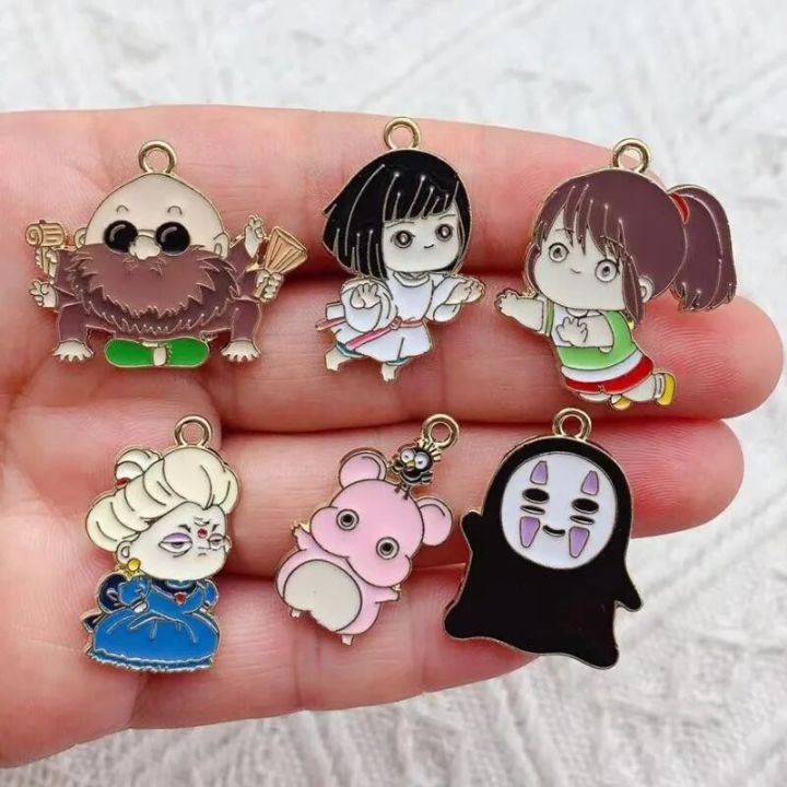 10pcs Cartoon Anime Character Enamel Charms Earring endant for aking IY eychain elace rip Oil etal Jewelry Accessories