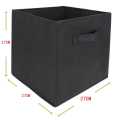Pack of 2 Foldable Fabric Storage Box Square Bins - Dual Handles, Cloth Organizer Storage Baskets for Nursery, Closet, and Drawer - Lightweight and Space-Saving Home Organization Solution. 